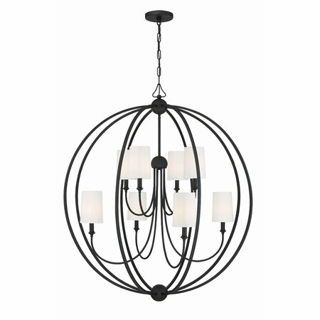 CRYSTORAMA Libby Langdon For sylvan 8 Light Black Forged Chandelier 2246-BF